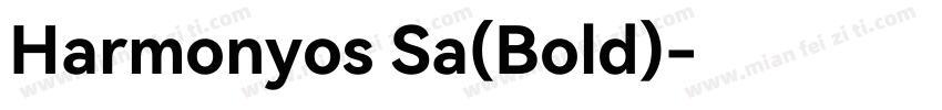 Harmonyos Sa(Bold)字体转换